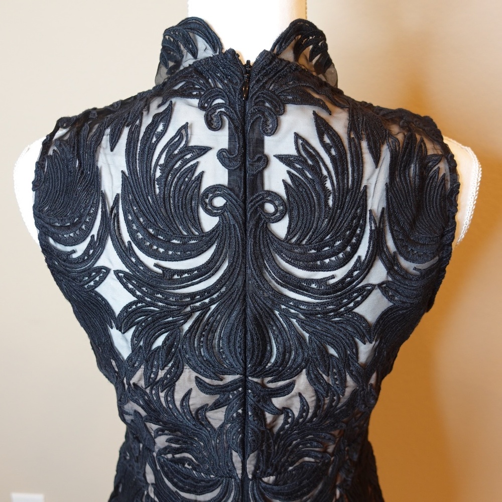 BARASCHI Anthropologie Overture Tulle Sheath Dress in Black B… - Picture 10 of 13